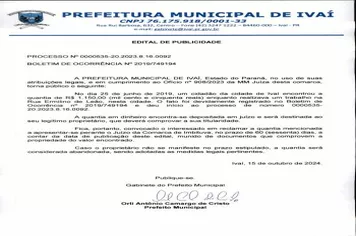 EDITAL DE PUBLICIDADE