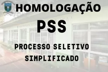 Homologação das inscrições PSS 2022